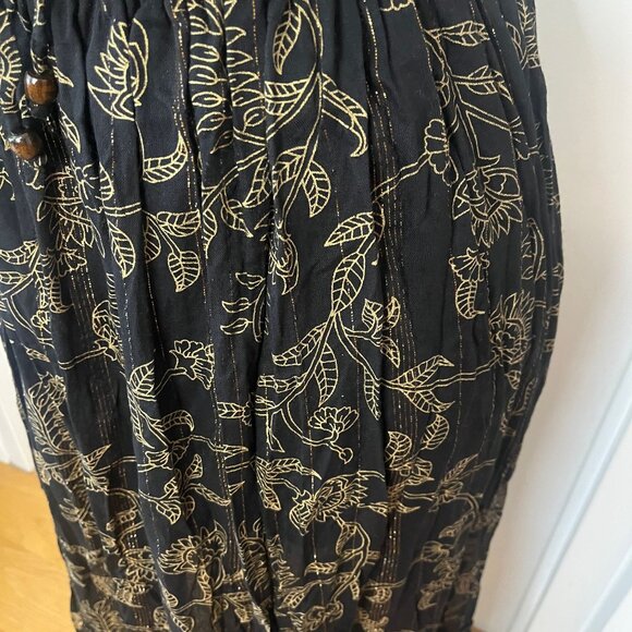 Dress Nado Maxi Skirt Black & Gold. Fully Lined Size L - Picture 4 of 7